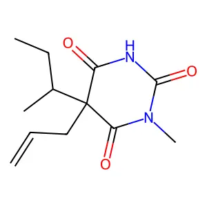 Barbituric acid, 5-allyl-5-sec-butyl-1-methyl- structure
