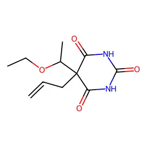 Barbituric acid, 5-allyl-5-(1-ethoxyethyl)- structure