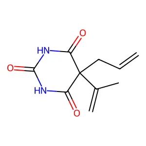Barbituric acid, 5-allyl-5-isopropenyl- structure