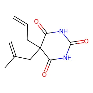 5-Allyl-5-(2-methylallyl)barbituric acid structure