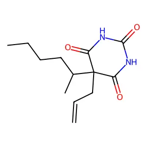 Barbituric acid, 5-allyl-5-(1-methylpentyl)- structure