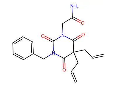 Barbituric acid, 1-(N-benzylcarbamoylmethyl)-5,5-diallyl- structure