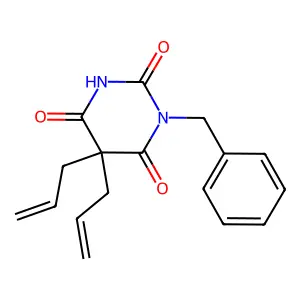 Barbituric acid, 1-benzyl-5,5-diallyl- structure