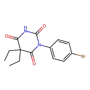 Barbituric acid, 1-(p-bromophenyl)-5,5-diethyl- structure