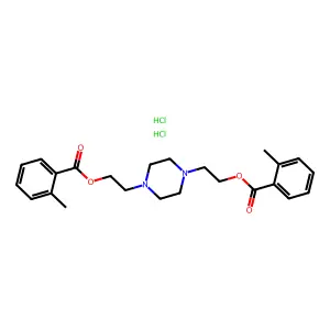 Ethanol, 2,2'-(1,4-piperazinylene)di-, di(o-methylbenzoate), dihydrochloride structure
