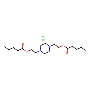 Ethanol, 2,2'-(1,4-piperazinylene)di-, divalerate, dihydrochloride structure