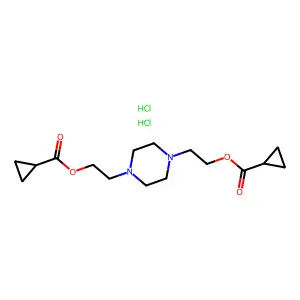 Ethanol, 2,2'-(1,4-piperazinylene)di-, dicyclopropylcarboxylate, dihydrochloride structure
