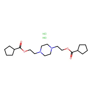 Ethanol, 2,2'-(1,4-piperazinylene)di-, dicyclopentylcarboxylate, dihydrochloride structure