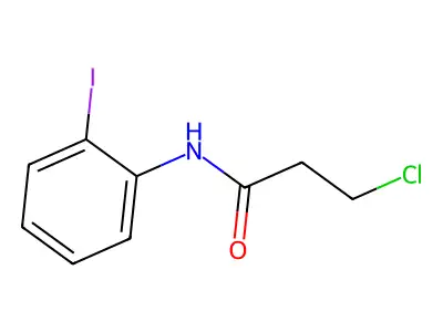 3-chloro-N-(2-iodophenyl)propanamide structure