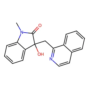 3-Hydroxy-3-(1-isoquinolinylmethyl)-1-methyl-1,3-dihydro-2H-indol-2-one structure