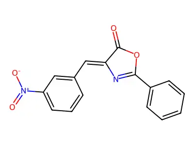 4-[(3-Nitrophenyl)methylidene]-2-phenyl-1,3-oxazol-5-one structure
