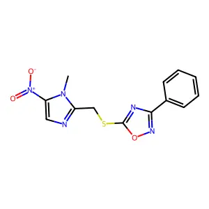 5-[(1-methyl-5-nitroimidazol-2-yl)methylsulfanyl]-3-phenyl-1 structure