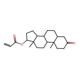 5-beta,14-beta-Androstan-3-one, 17-beta-hydroxy-, acrylate structure