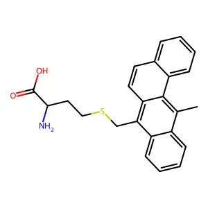 BUTYRIC ACID, 2-AMINO-4-(12-METHYL-7-BENZ(a)ANTHRYLMETHYL)THIO- structure
