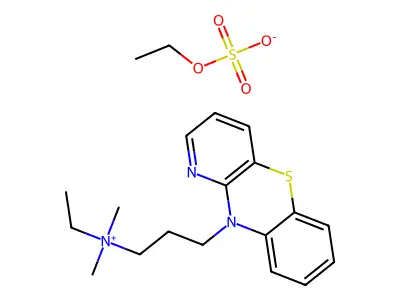 Ammonium, dimethylethyl(3-(10H-pyrido(3,2-b)(1,4)benzothiazin-10-yl)propyl)-, ethyl sulfate structure