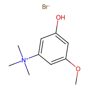 Ammonium, (3-hydroxy-5-methoxyphenyl)trimethyl-, bromide structure