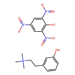 Ammonium, (m-hydroxyphenethyl)trimethyl-, picrate structure