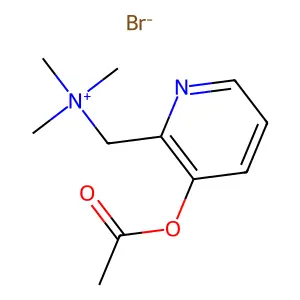 Ammonium, ((3-hydroxy-2-pyridyl)methyl)trimethyl-, bromide, acetate (ester) structure