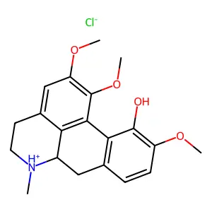 6a-alpha-APORPHIN-11-OL, 1,2,10-TRIMETHOXY-, HYDROCHLORIDE structure