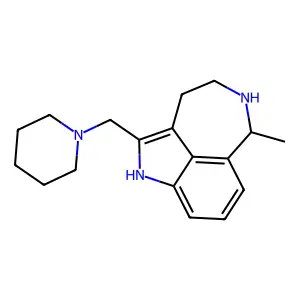1H-Azepino(5,4,3-cd)indole, 3,4,5,6-tetrahydro-6-methyl-2-piperidinomethyl- structure