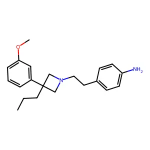 Azetidine, 1-(p-aminophenethyl)-3-(m-methoxyphenyl)-3-propyl- structure