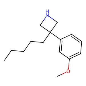 Azetidine, 3-(m-methoxyphenyl)-3-pentyl- structure