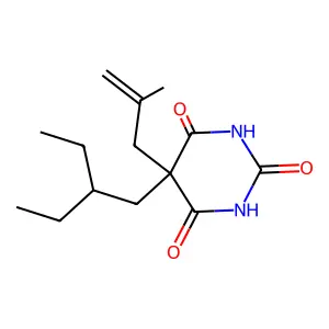 5-(2-Ethylbutyl)-5-(2-methylprop-2-enyl)-1,3-diazinane-2,4,6-trione structure