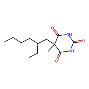 5-(2-Ethylhexyl)-4,6-dihydroxy-5-methylpyrimidin-2(5H)-one structure