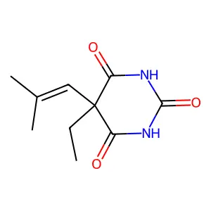 Barbituric acid, 5-ethyl-5-(1-isobutenyl)- structure