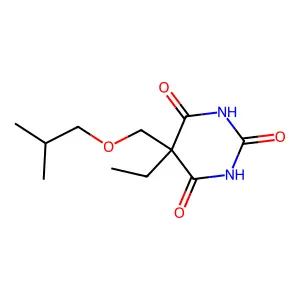 Barbituric acid, 5-ethyl-5-(isobutoxymethyl)- structure