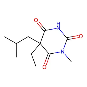 Barbituric acid, 5-ethyl-5-isobutyl-1-methyl- structure