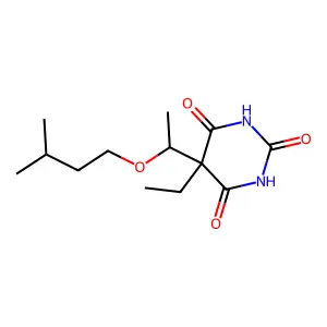 Barbituric acid, 5-ethyl-5-(1-isopentoxyethyl)- structure