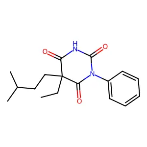 Barbituric acid, 5-ethyl-5-isopentyl-1-phenyl- structure