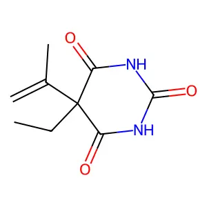 Barbituric acid, 5-ethyl-5-isopropenyl- structure