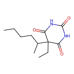 5-Ethyl-5-(hexan-2-yl)pyrimidine-2,4,6(1H,3H,5H)-trione structure