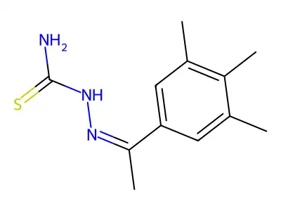 [1-(3,4,5-Trimethylphenyl)ethylideneamino]thiourea structure