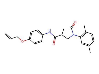 1-(2,5-dimethylphenyl)-5-oxo-N-(4-prop-2-enoxyphenyl)pyrrolidine-3-carboxamide structure