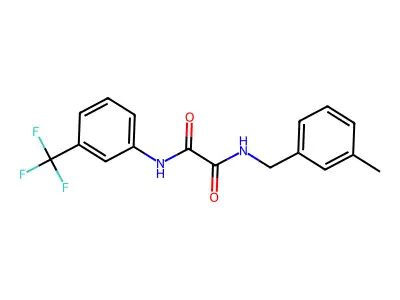 N-[(3-methylphenyl)methyl]-N'-[3-(trifluoromethyl)phenyl]oxamide structure