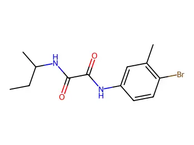 N-(4-bromo-3-methylphenyl)-N'-(butan-2-yl)ethanediamide structure