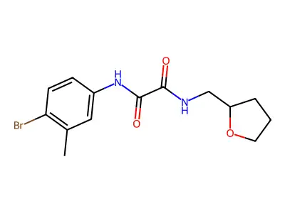 N'-(4-bromo-3-methylphenyl)-N-(oxolan-2-ylmethyl)oxamide structure
