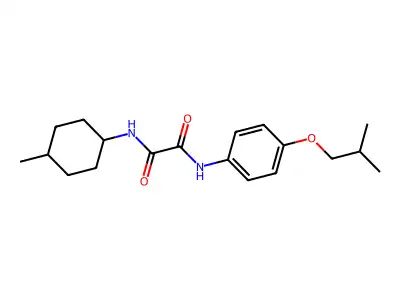 N-(4-methylcyclohexyl)-N'-[4-(2-methylpropoxy)phenyl]oxamide structure