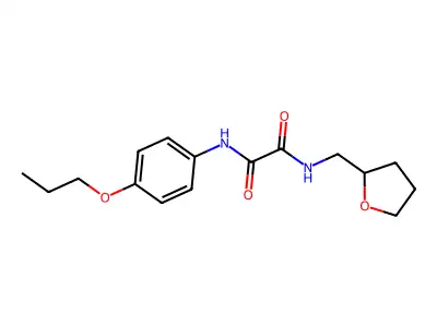 N-(oxolan-2-ylmethyl)-N'-(4-propoxyphenyl)oxamide structure