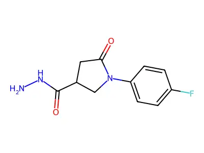 1-(4-Fluorophenyl)-5-oxopyrrolidine-3-carbohydrazide structure