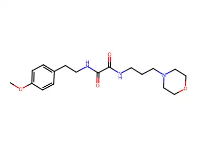 N'-[2-(4-methoxyphenyl)ethyl]-N-(3-morpholin-4-ylpropyl)oxamide structure