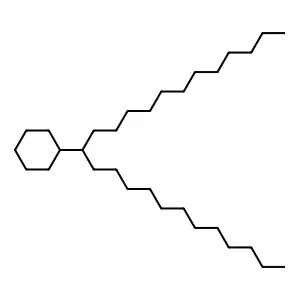 Pentacosane, 13-cyclohexyl- structure