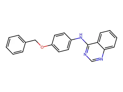 N-(4-phenylmethoxyphenyl)quinazolin-4-amine structure