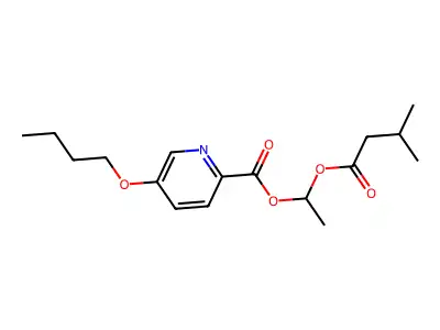 Picolinic acid, 5-butoxy-, 1-hydroxyethyl ester, ester with isovaleric acid structure
