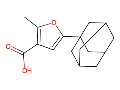 5-(1-Adamantyl)-2-methyl-3-furoic acid structure