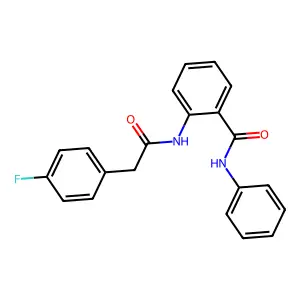 2-[[2-(4-fluorophenyl)acetyl]amino]-N-phenylbenzamide structure