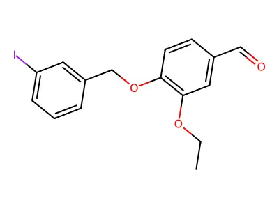 3-Ethoxy-4-[(3-iodobenzyl)oxy]benzaldehyde structure